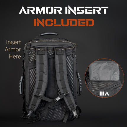 CARGO | Tactical Backpack with Aramid Armor Insert (NIJ IIIA Equivalent)