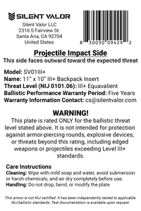 SHIELD III+ Hard Armor Plate