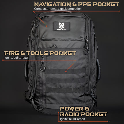 CARGO Series Backpack with Complete Urban Survival Loadout