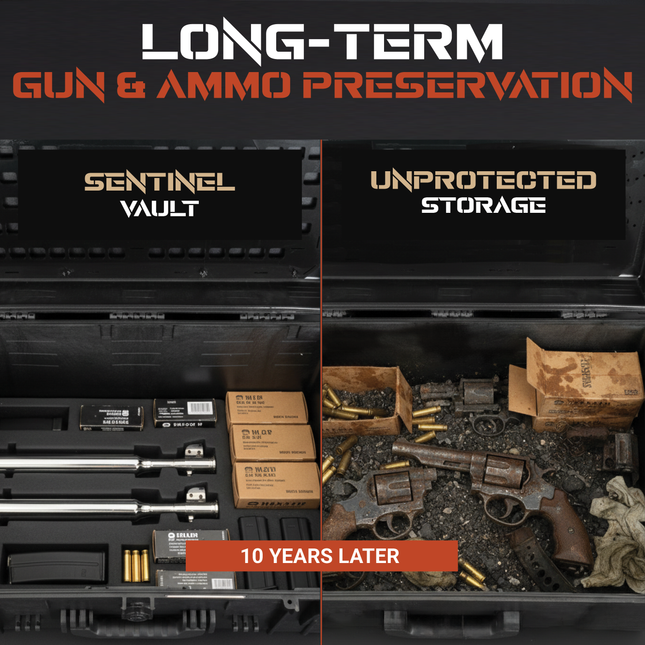 Sentinel Vault 135MT | Compact Airtight Firearm & Ammo Preservation Storage Chest